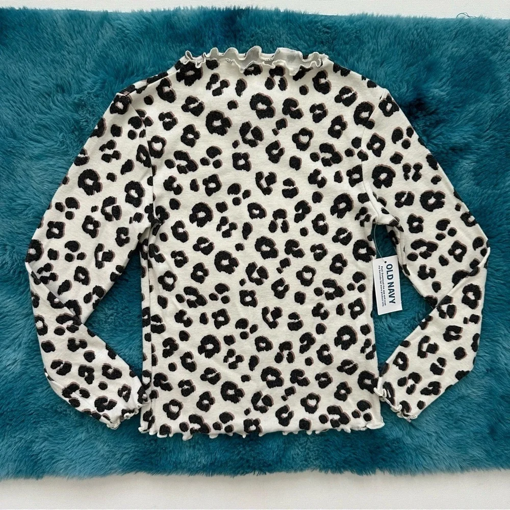 Old Navy Stylish Leopard Print Kids Top Size XS Girls